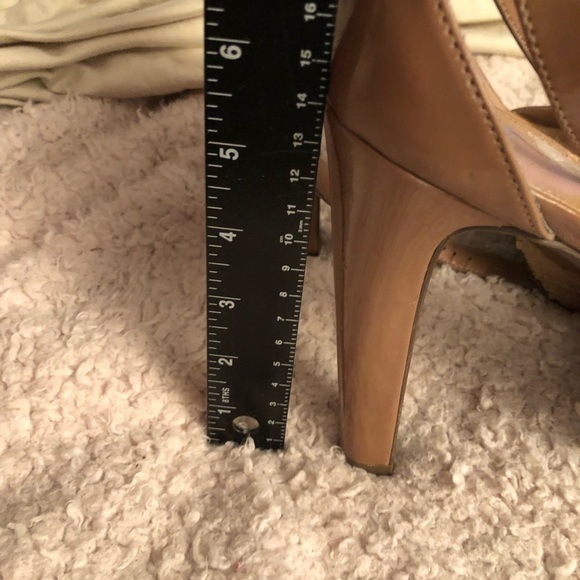 Mossimo Supply Co size 10 dark nude platform heels like new patent leather - Picture 9 of 11